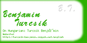 benjamin turcsik business card